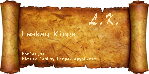 Laskay Kinga névjegykártya